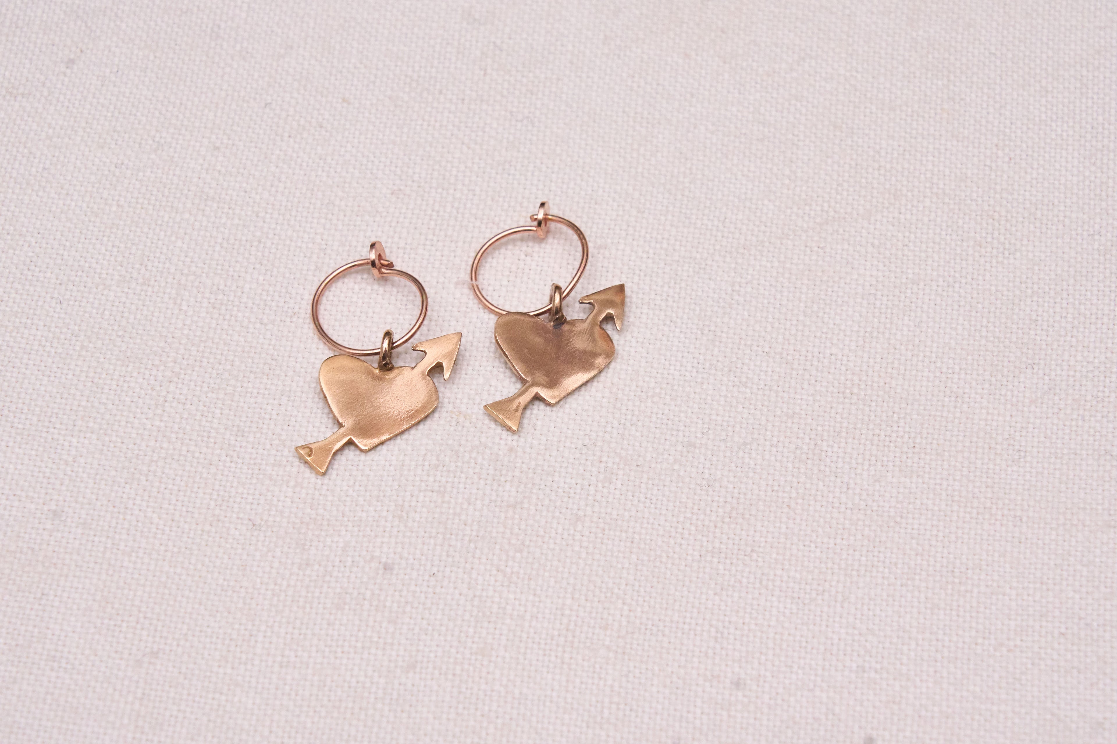 Heart & Arrow with mini hoops