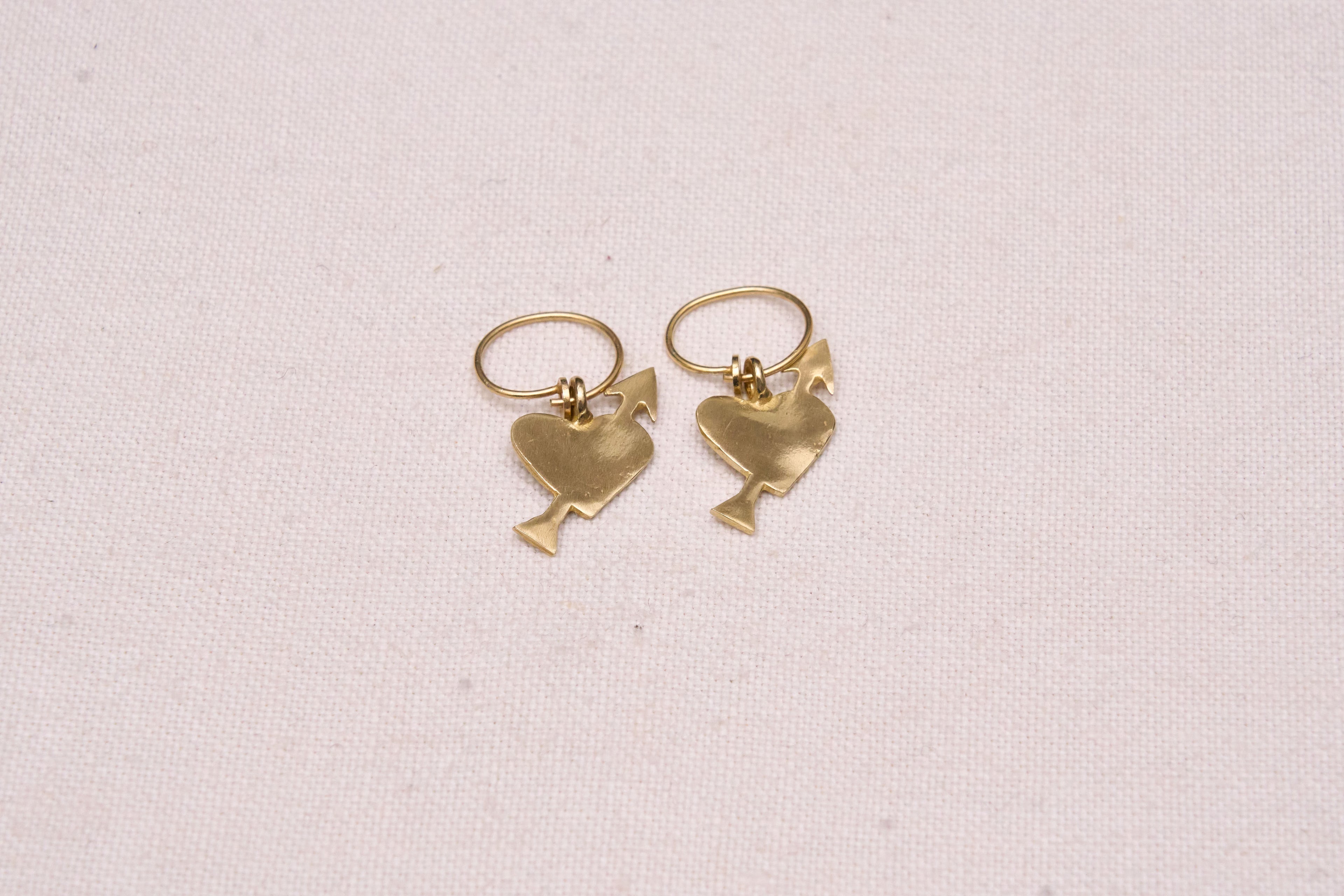Heart & Arrow with mini hoops