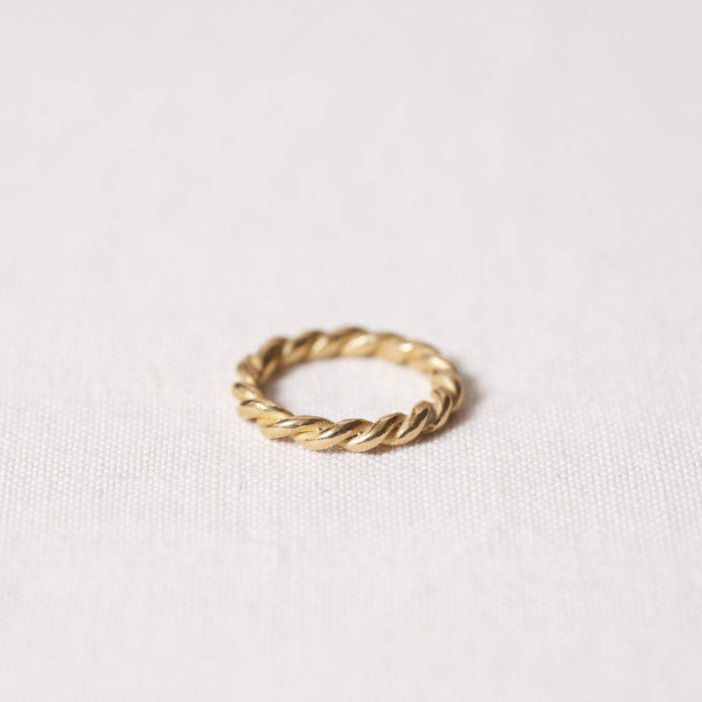 Twist ring n.2 in bronze