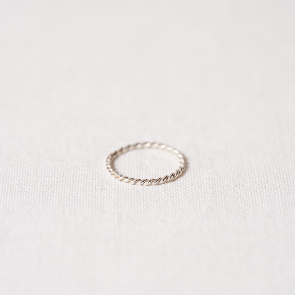 Twist ring n.1 in silver