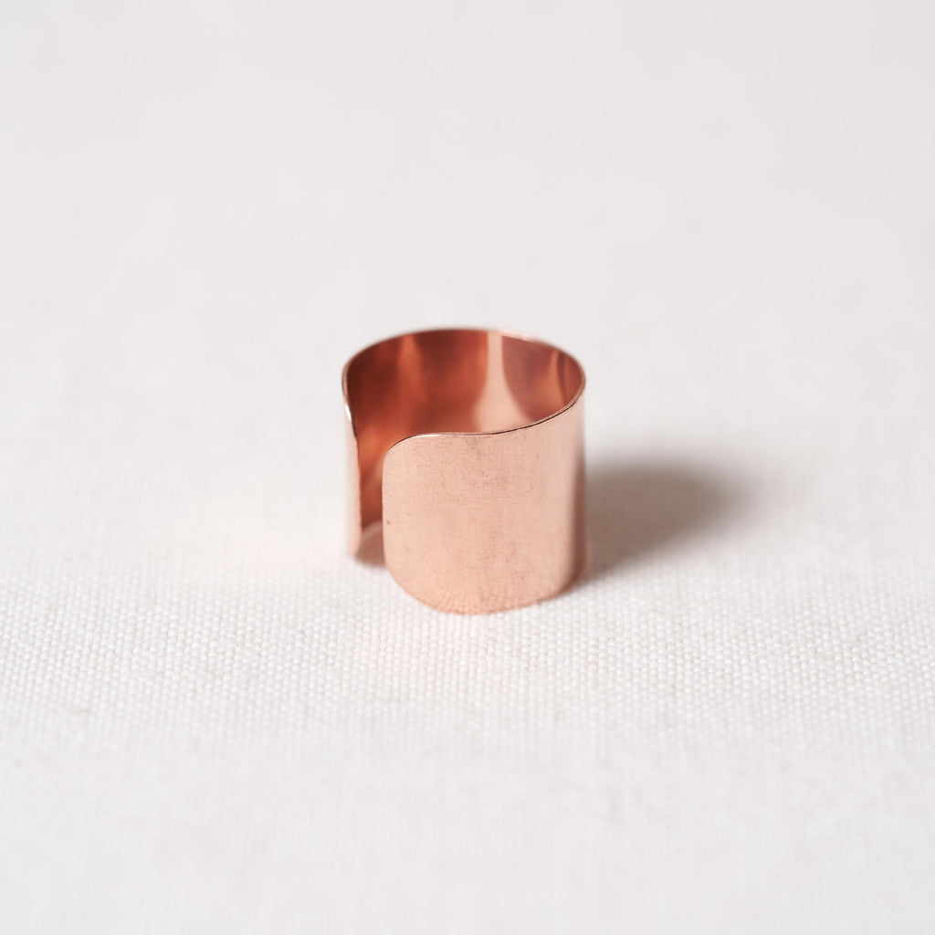 Open ring in copper