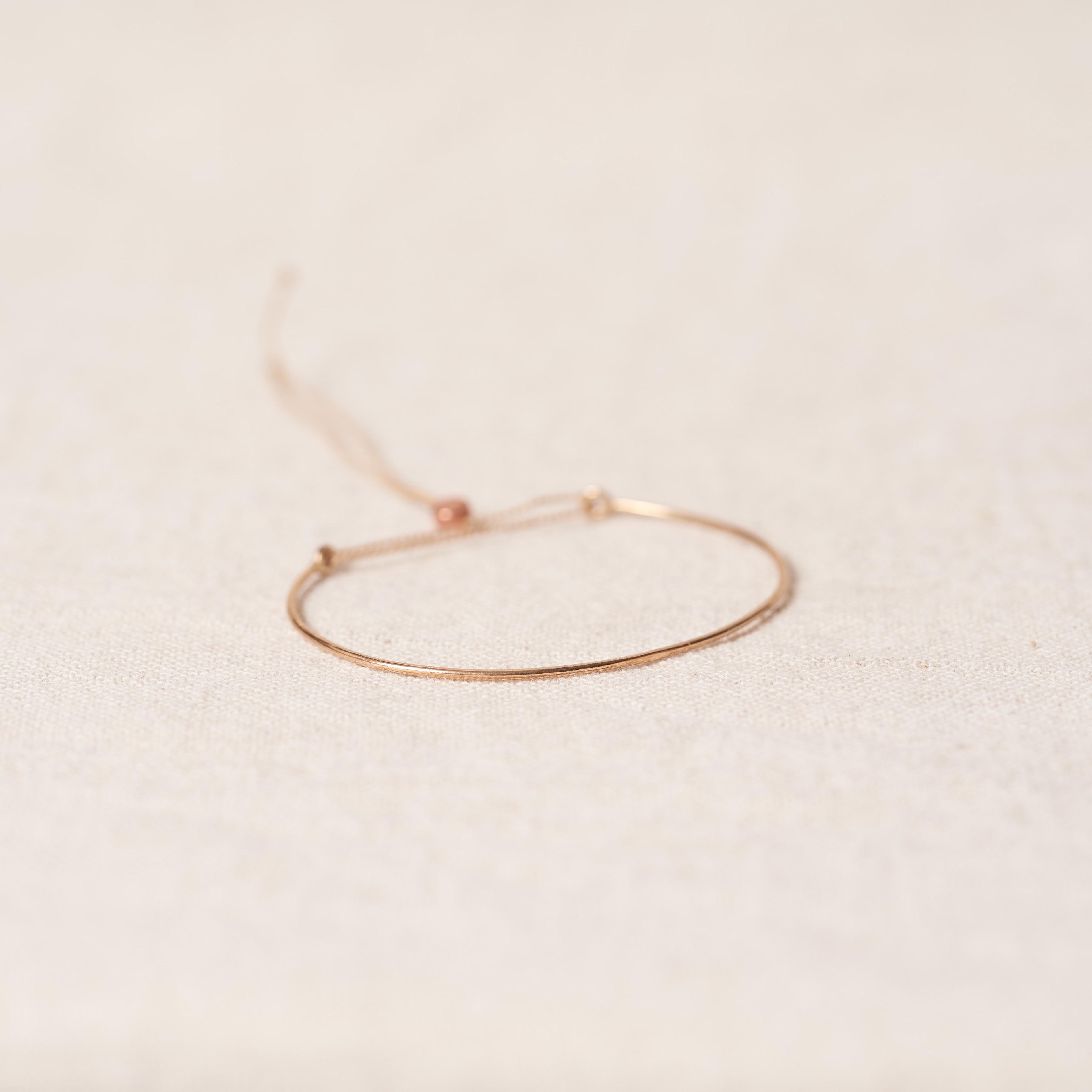 Open bracelet in bronze