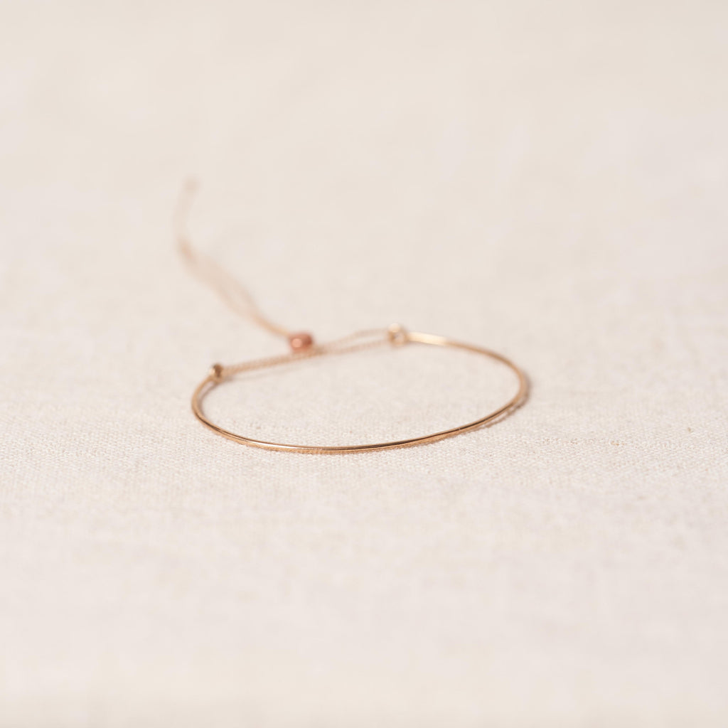 Open bracelet in rosebronze