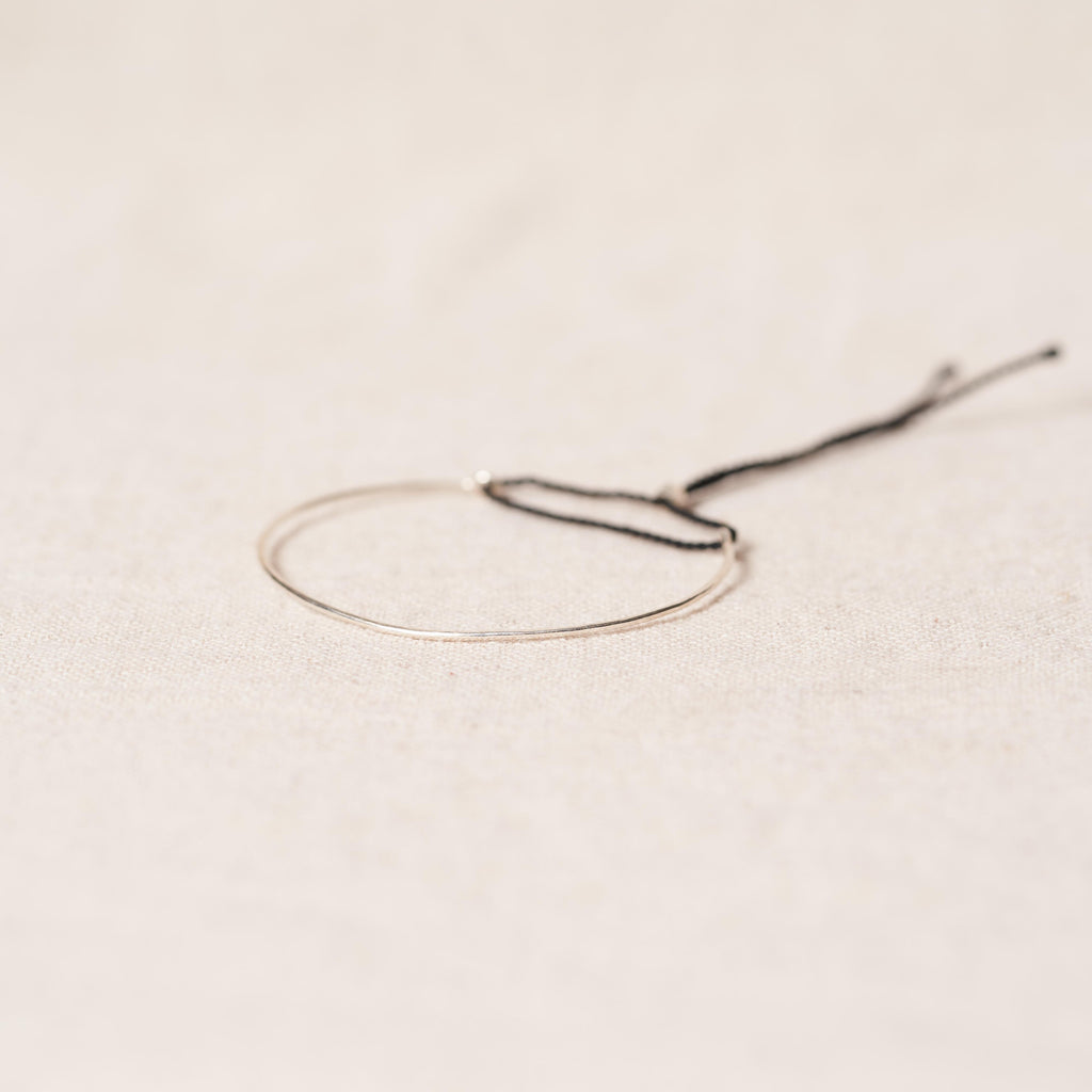Open bracelet in silver