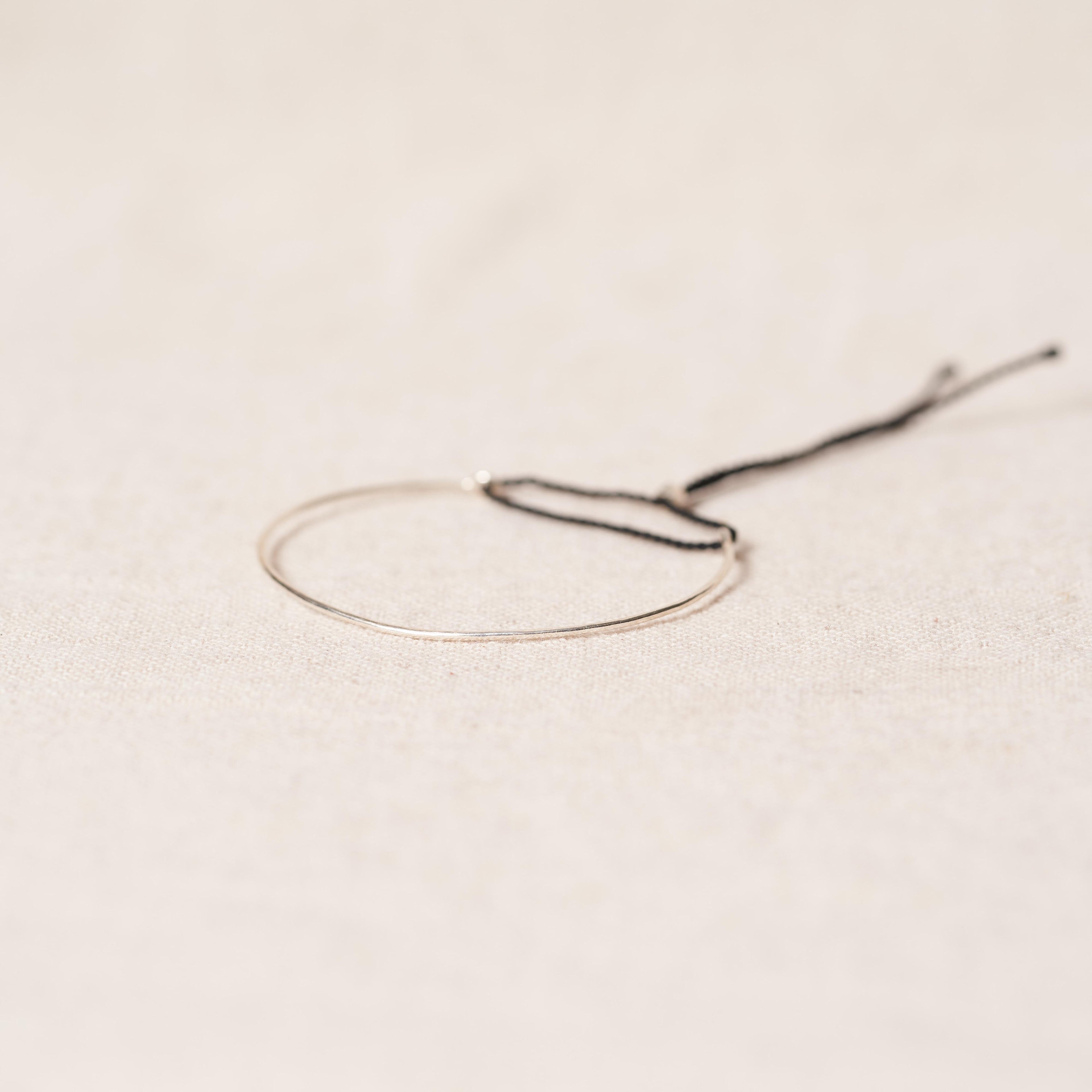 Open bracelet in silver