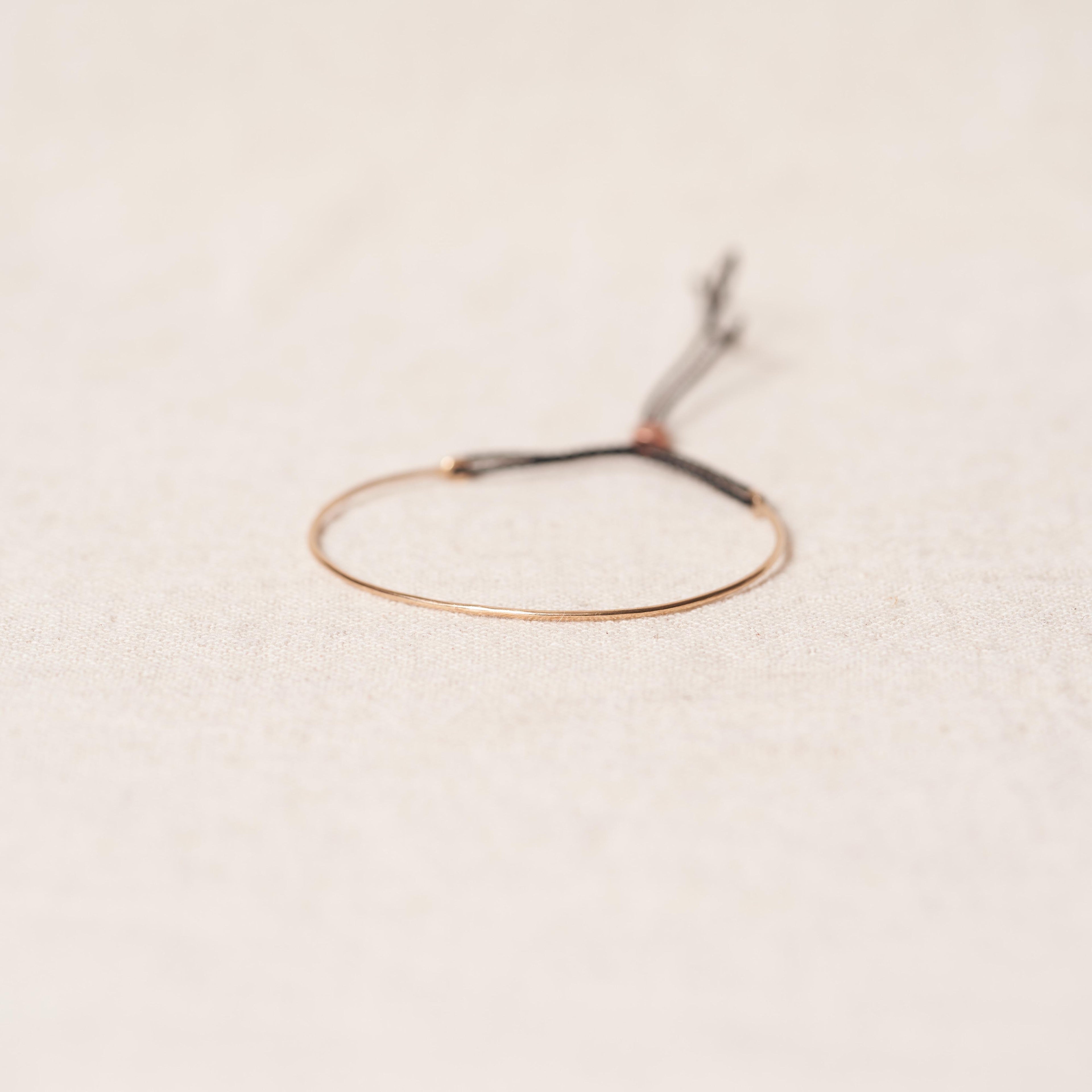 Open bracelet in rosebronze
