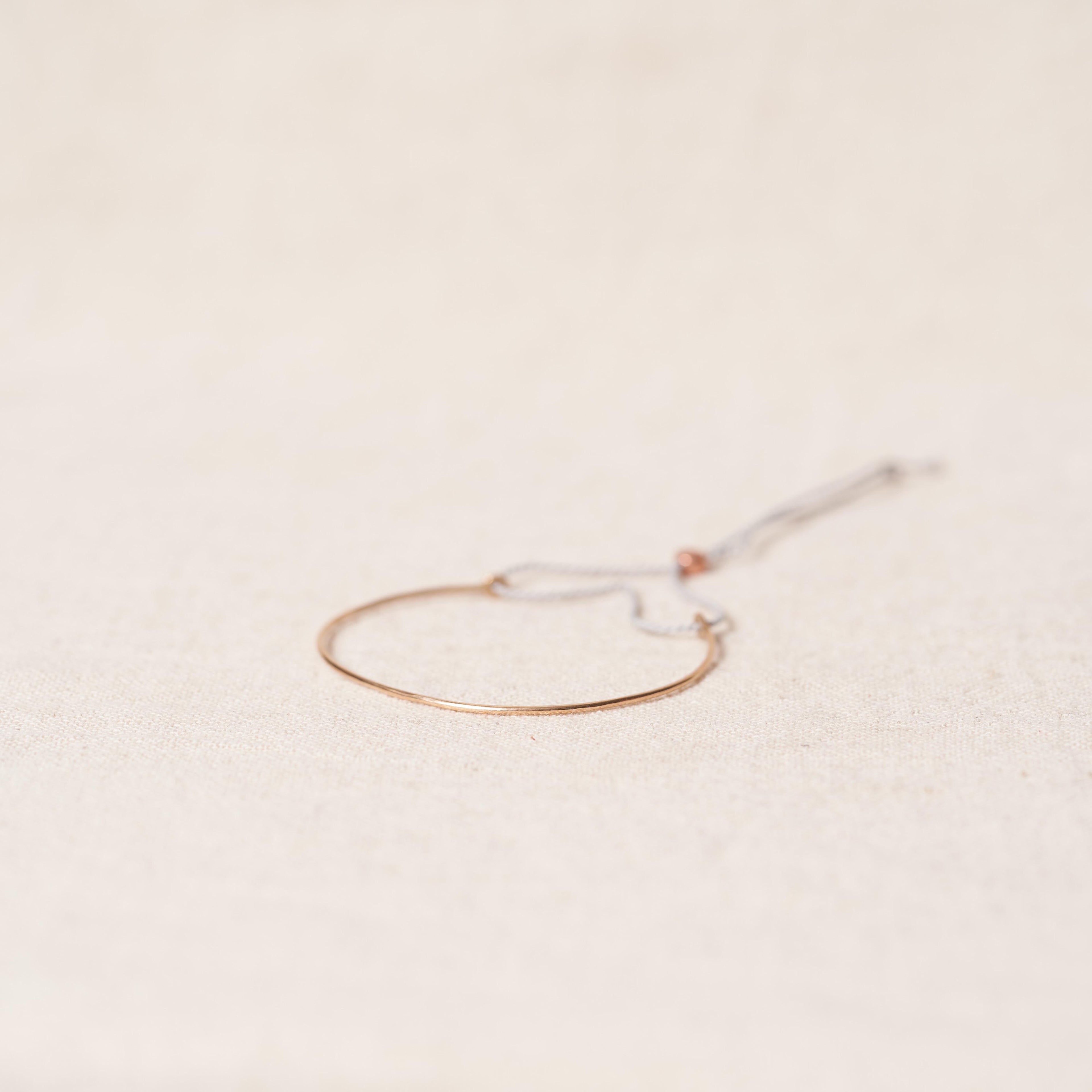 Open bracelet in rosebronze