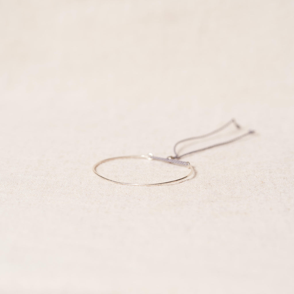 Open bracelet in silver