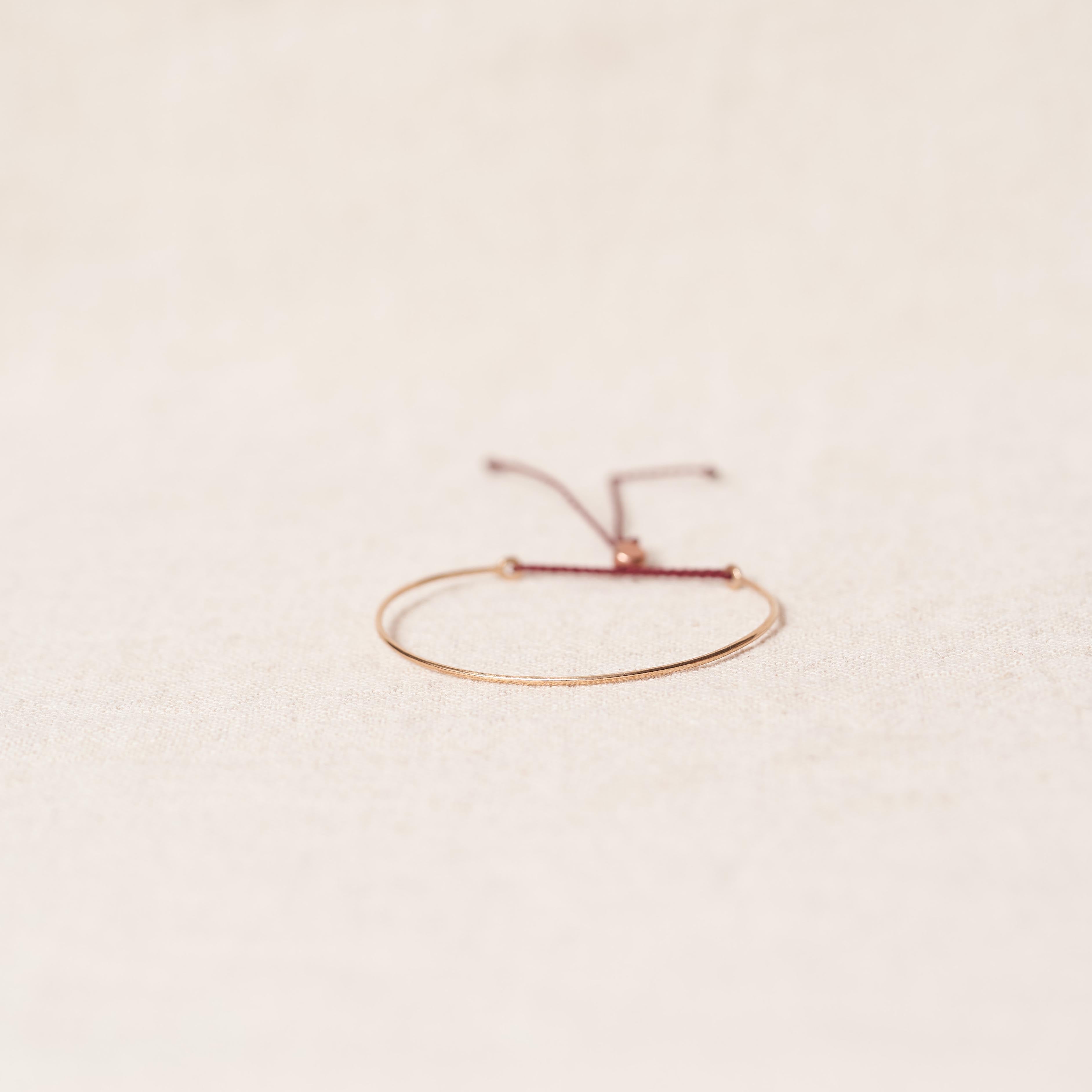 Open bracelet in rosebronze