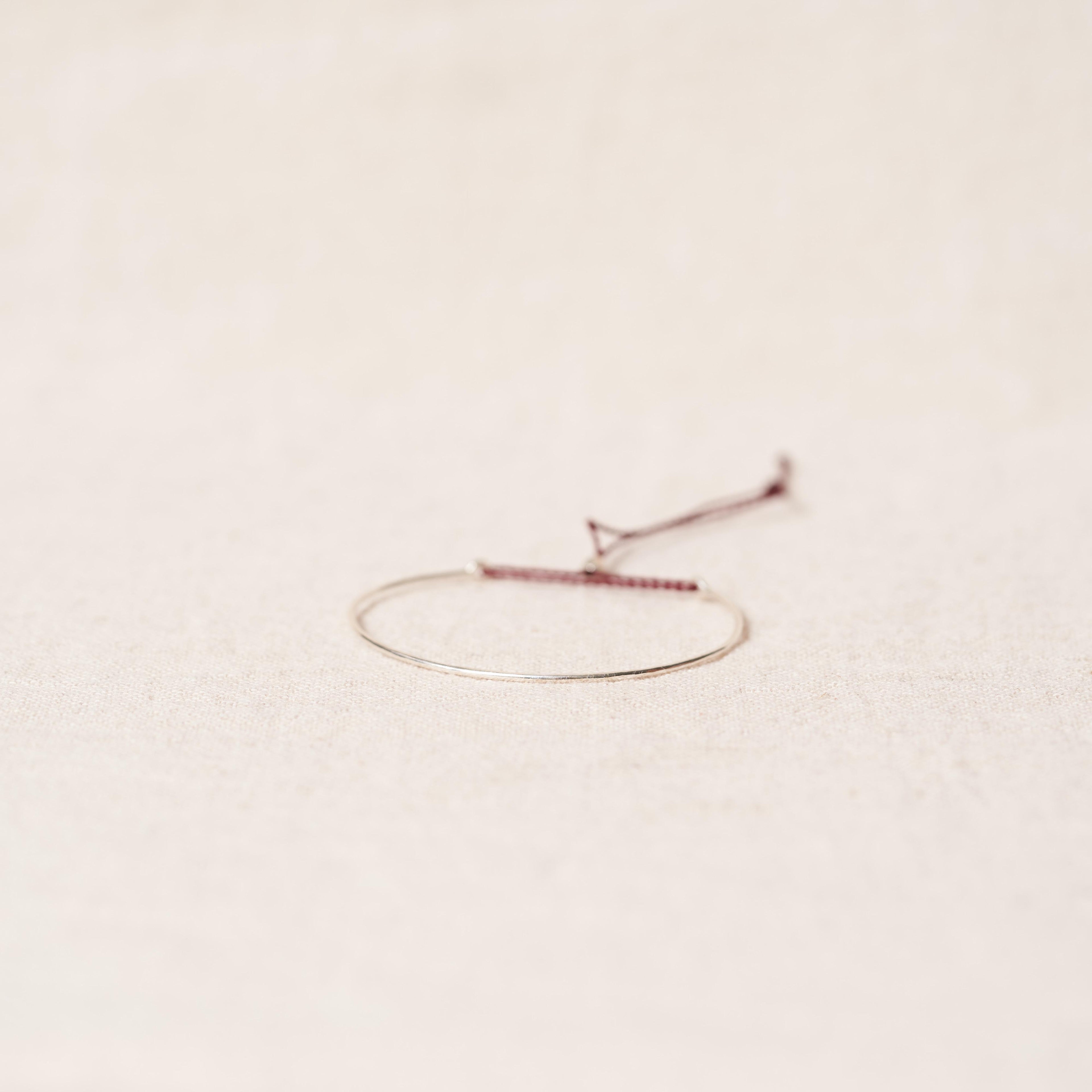 Open bracelet in silver