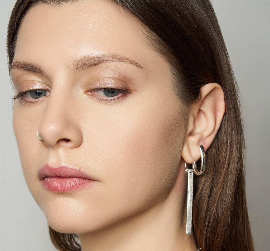 Ingrid with mini hoops